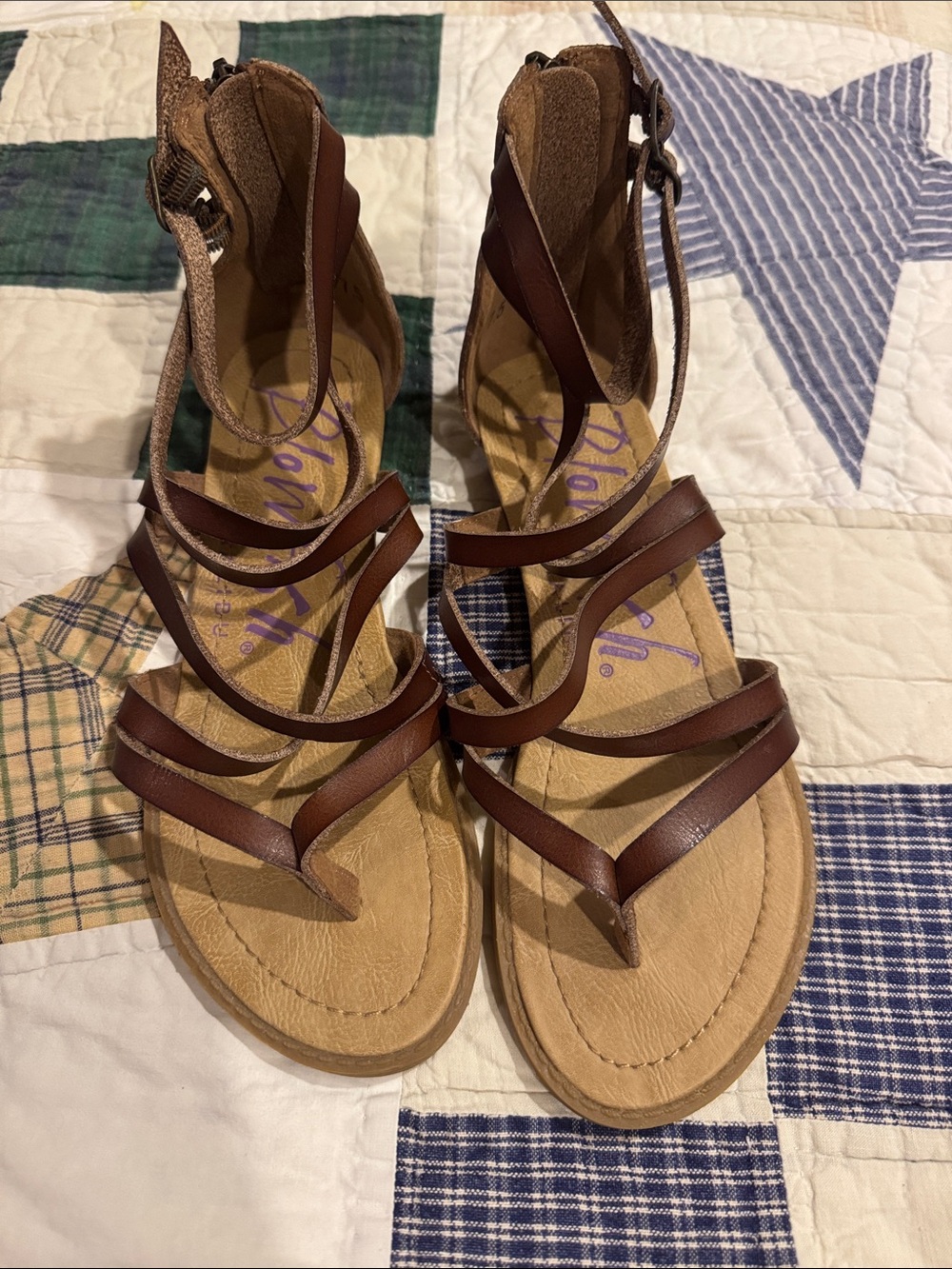Blowfish Brown Strappy Gladiator Sandals for Women